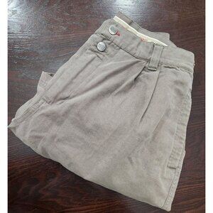 Vintage Marmot Shorts Womens 12 Khaki Olive Pleated Front Twill Casual Outdoors‎